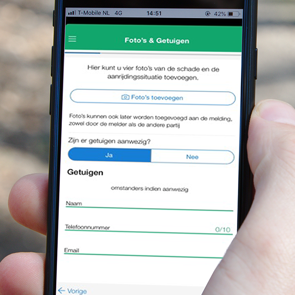 Mobiel schade melden app
